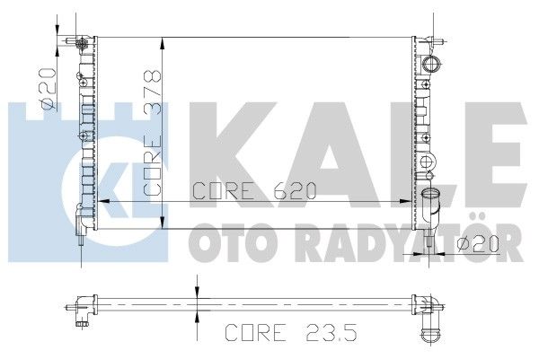 KALE OTO RADYATÖR Radiaator,mootorijahutus 108200